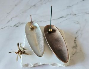 Metal Incense Burner, Color : Natural