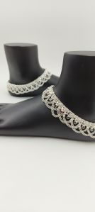Women Multi Stones Charming Silver Anklets
