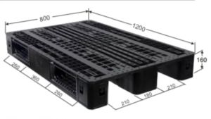 Export Pallets, 1200 x 800 x 160mm,PP black