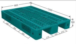 Heavy Duty Pallets,1200 x 800 x 160mm, PP green