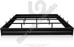 Plain Polished Steel King Size Bed Frame, Color : Black