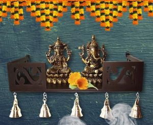 Beautiful Wooden Temple With Shelf for Home, Offices, Reception Areas