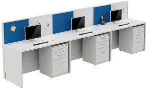 3 Person Leaner Office Workstation