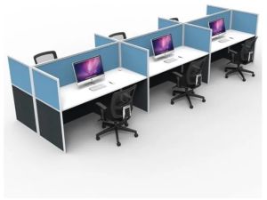 Sos Engineered Wood 6 Seater Office Workstation