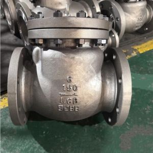 Bs 1868 Swing Check Valve, ASTM A352 Lcb, 6 Inch, Cl 150 LB