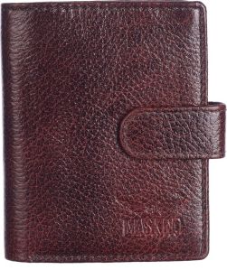 Upper Button Book Fold Ndm Brown Wallet