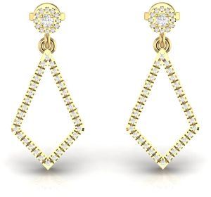 0.51 CT Diamond Dainty Dangling Earrings For Ladies