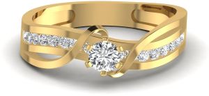 0.62CT Beautiful Twisted Design Engagement Ring