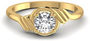 0.84CT Solitaire Natural Round Diamond Engagement Ring