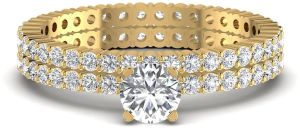 1.25CT Halo Diamond Engagement Solitaire Wedding Ring