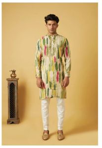 Mirrior Work Festive Men Kurta
