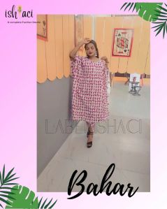 Women Pink Cotton Kataan Co-ord-set