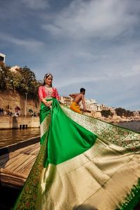 Green Banarasi Silk Saree
