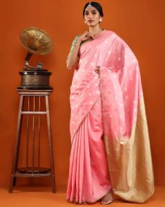 Pink Kanjivaram Silk Saree