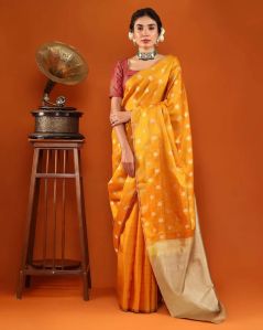 Yellow Kanjivaram Silk Saree