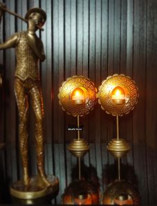 Gold Metal Candle Stands