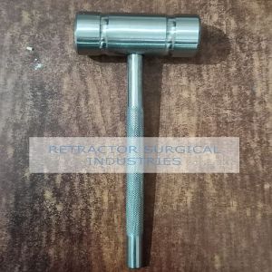 Stainless Steel Bone Hammer, Color : Silver for Hospital