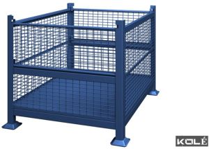Foldable Side Wire Mesh Bin Container for Warehousing Logistics