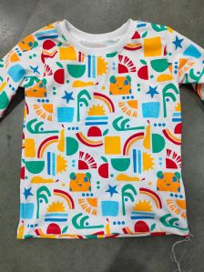 Cotton Printed Round Neck Tshirts M