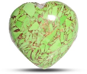 TGM 0304 Green Mohave Heart Gemstone