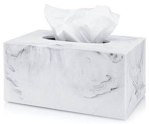 Alabaster Marble Rectangular Tissue Box