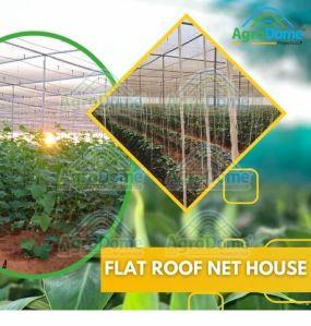 Flat Roof Net House with Rain Protection