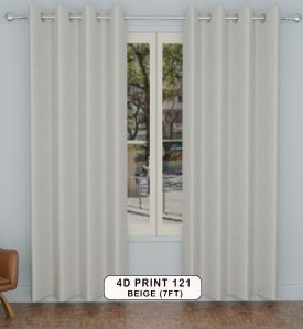 Polyester 4d print 121 beige window curtains