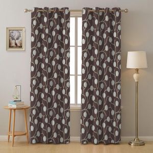 Polyester 4d print 164 coffee window curtains