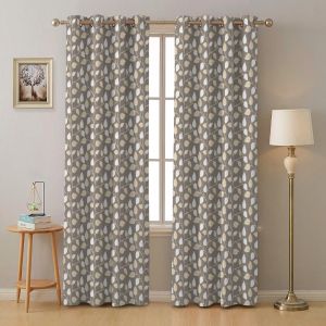 Polyester 4d print 191 coffee window curtains