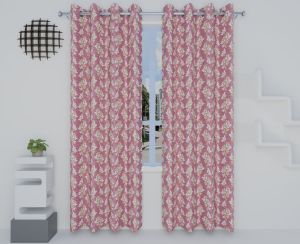 Polyester 4d print 196 maroon window curtains