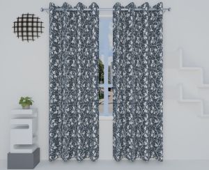 Polyester 4d print 84 grey window curtains