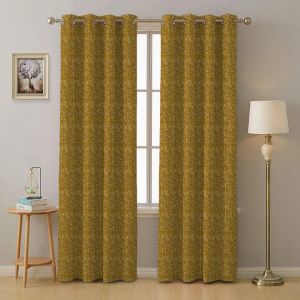 Printed Polyester next level 05 gold window curtains