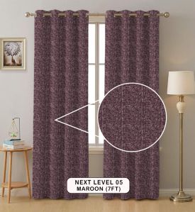 Plain Polyester next level 05 maroon window curtains