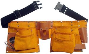 Leather Tool Bag, Color : Brown 30x40x10inch Zipper