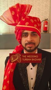 Chanderi Cherry Designer Pagdi