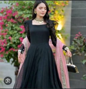 Plain Cotton Ladies Designer Dress A-line