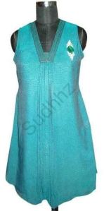 Sudhhz Cotton Ladies Sky Blue Trendy Top Casual Wear