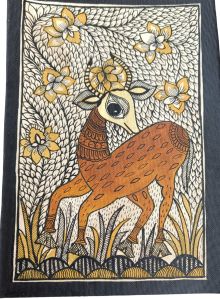 A Deer Forest Mithila Madhubani Painting