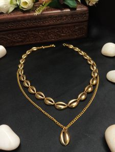 Golden Boho Multilayer Cowrie Shell Necklace