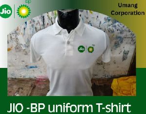Jio-BP Petrol Pump Uniform T-Shirt for Fuel Station Staff