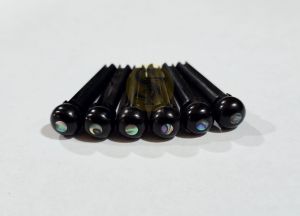 Black Buffalo Horn Abalone Dots Bride Pins