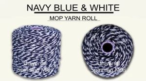 Navy Blue &AMP;AMP; White Mop Yarn Rolls