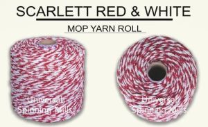 Scarlett Red & White Mop Yarn Rolls