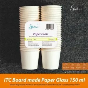Status Disposable Paper Glass 150 Ml 50 Pcs