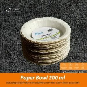 Status Thick Paper Bowl 200 Ml (50 Pcs)