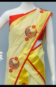 Mirror Work Set Mundu For Women