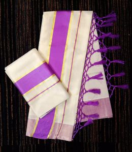 Tissue Onam Set Mundu For Women