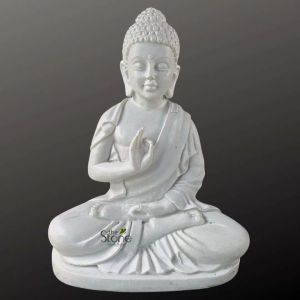 18 Inch Marble Buddha Statue