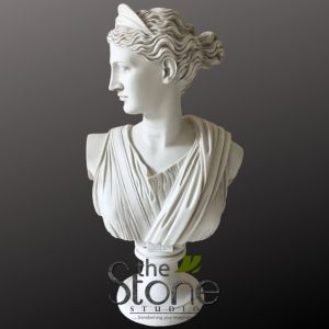 Diana The Virgin Goddess Modern Sculpture in Marble 24 Inch