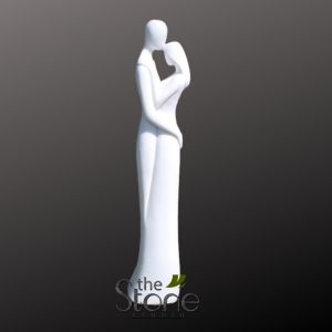 Divine Love Modern Sculpture in White Marble Look